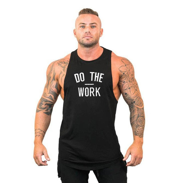 Muscleguys Brand clothing Bodybuilding hoodie Shirt Fitness Men Tank Top Muscle Vest Stringer Undershirt DO THE WORT TankTop
