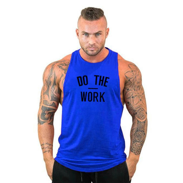 Muscleguys Brand clothing Bodybuilding hoodie Shirt Fitness Men Tank Top Muscle Vest Stringer Undershirt DO THE WORT TankTop