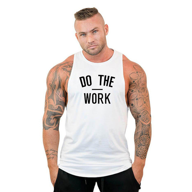 Muscleguys Brand clothing Bodybuilding hoodie Shirt Fitness Men Tank Top Muscle Vest Stringer Undershirt DO THE WORT TankTop