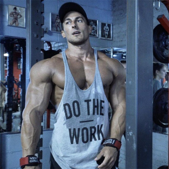 Muscleguys Brand clothing Bodybuilding hoodie Shirt Fitness Men Tank Top Muscle Vest Stringer Undershirt DO THE WORT TankTop