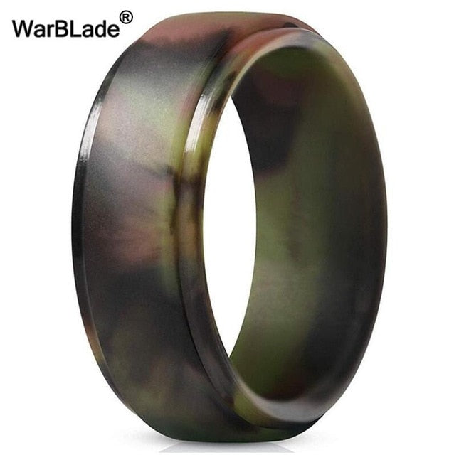 WarBLade New Food Grade FDA Silicone Rings Men Wedding Rubber Bands Hypoallergenic Flexible Antibacterial Silicone Finger Ring
