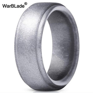WarBLade New Food Grade FDA Silicone Rings Men Wedding Rubber Bands Hypoallergenic Flexible Antibacterial Silicone Finger Ring
