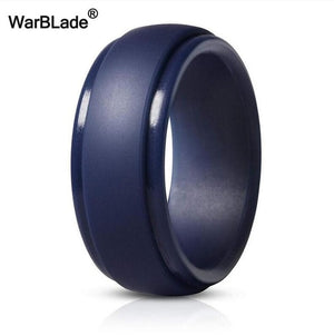 WarBLade New Food Grade FDA Silicone Rings Men Wedding Rubber Bands Hypoallergenic Flexible Antibacterial Silicone Finger Ring