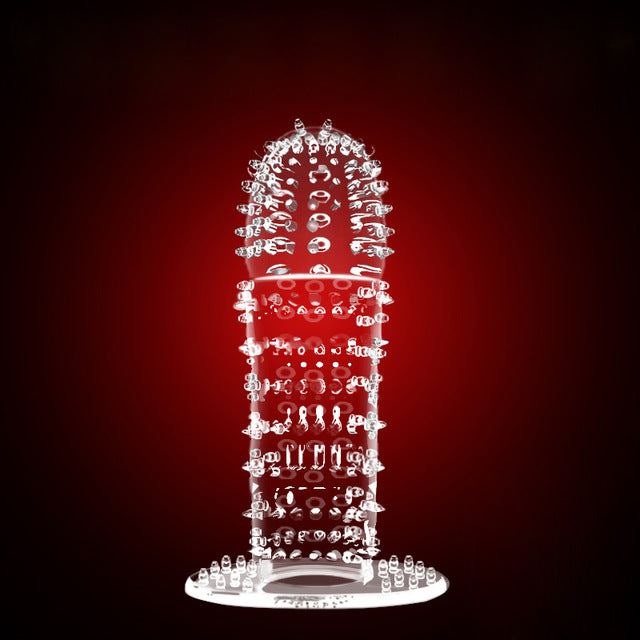 Nozzle on Penis Dick Extensions condom Penis Sleeve Male Enlargement for Men Delay Spray Massager Cock Ring Cover Adult Sex Toys