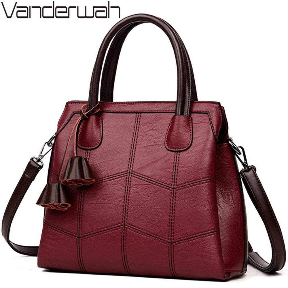 Sac A Main Genuine Leather Luxury Handbags Women Bags Designer Hand bags Women Shoulder Crossbody Messenger Bag 2019 Casual Tote