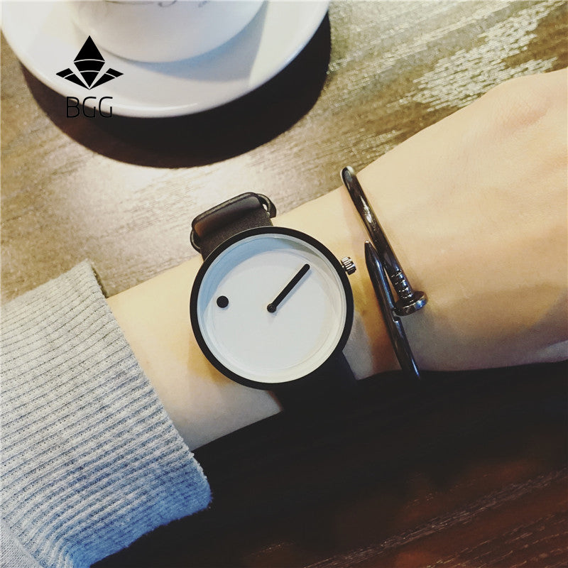 2019 Minimalist style creative wristwatches BGG black & white new design Dot and Line simple stylish quartz fashion watches gift