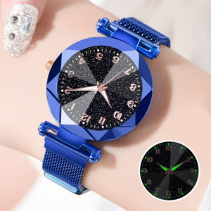 Women Watches 2019 Brand Luxury Bracelet Quartz Stainless Steel Band Magnet Buckle Starry Sky Wrist Watch Ladies Dress Clock