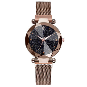 Women Watches Luxury Starry Sky Stainless Steel Mesh Magnetic Strap Ladies Watch Quartz Wrist Watch Relojes Zegarek Damski