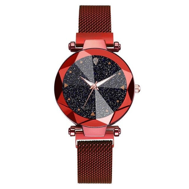 Women Watches Luxury Starry Sky Stainless Steel Mesh Magnetic Strap Ladies Watch Quartz Wrist Watch Relojes Zegarek Damski