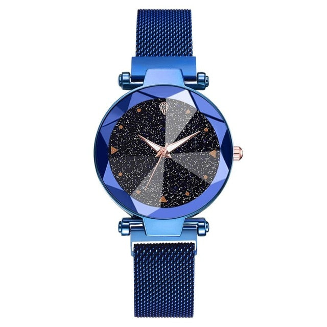 Women Watches Luxury Starry Sky Stainless Steel Mesh Magnetic Strap Ladies Watch Quartz Wrist Watch Relojes Zegarek Damski