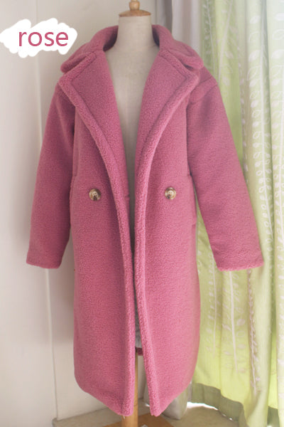 2019 new teddy coat faux fur long coat women lamb fur coat 10 color thick coat