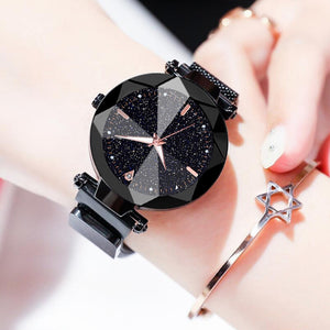 2019 Luxury Watch Women Starry Sky Design Quartz Watches For Women Mesh Magnet Casual Watches Relogio Feminino Ladies Clock