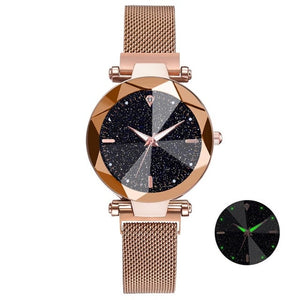 2019 Luxury Watch Women Starry Sky Design Quartz Watches For Women Mesh Magnet Casual Watches Relogio Feminino Ladies Clock