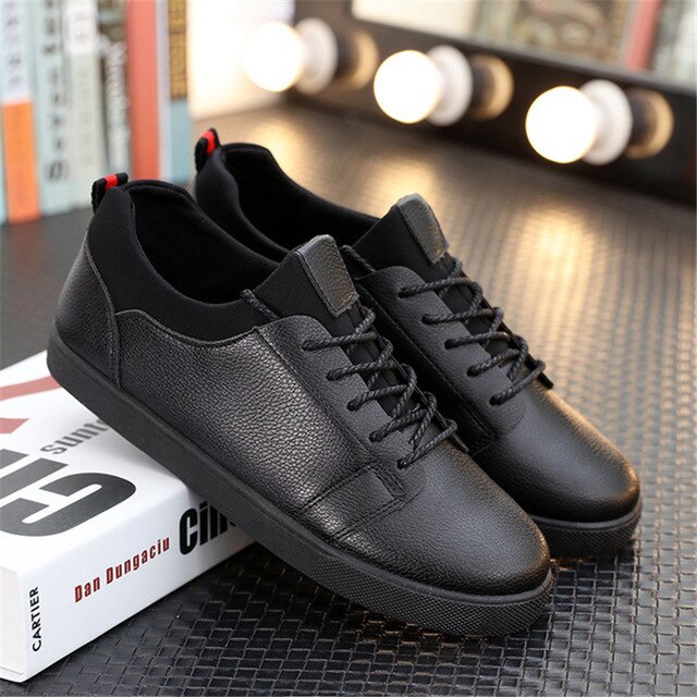 Men Casual Shoes Comfort Men Shoes True Sneakers Men Loafers Business Male Shoes Adult Office Leather Shoes Retro Men Footwear