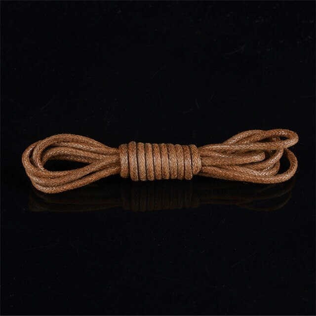 Insicre 60-160cm Round Waxed Coloured Shoelaces office men Leather Shoes Strings woman Boot Sport Shoe Laces Cord