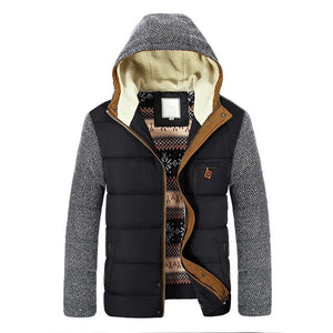 Mountainskin Winter Coat Men's Warm Parkas Thick Fleece Cotton Coats Slim Male Jackets Hooded Coat Mens Brand Clothing SA830