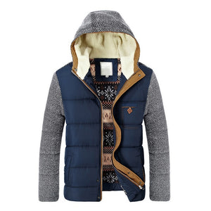 Mountainskin Winter Coat Men's Warm Parkas Thick Fleece Cotton Coats Slim Male Jackets Hooded Coat Mens Brand Clothing SA830