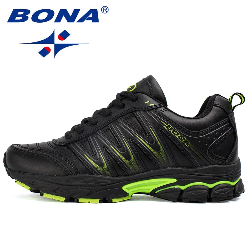 BONA 2019 New Designers Casual Shoes Men Style Cow Split Sneakers Male Lightweight  Outdoor Fashion Footwear Man Trendy Comfy