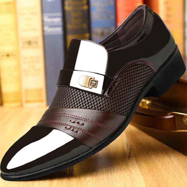 2019 Explosions New  Man Casual Party Shoes Men's Lace-Up Oxfords Dress Shoes Mens PU Leather Business Office Wedding Shoes38-48