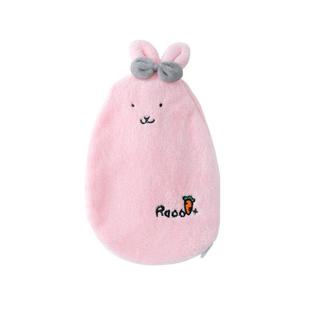 Hot Cute PVC Stress Pain Relief Therapy  Hot Water Bottle Bag with Knitted Soft Cozy Cover Winter Warm Heat Reusable Hand Warmer