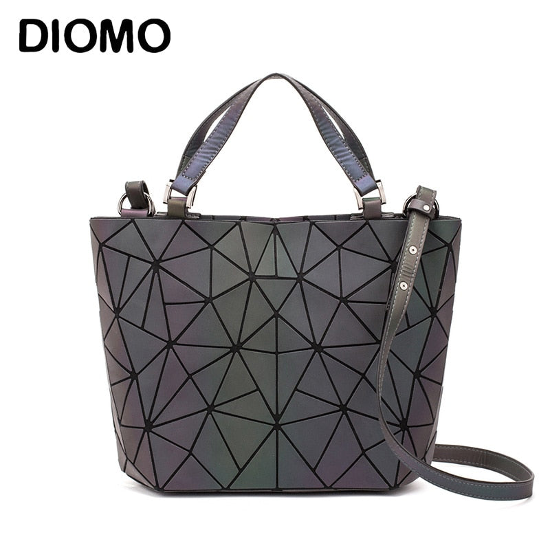 DIOMO sac a main femme luxury Luminous geometric bag 2019 ladies hand bag and messenger bag women fashion bucket bag female