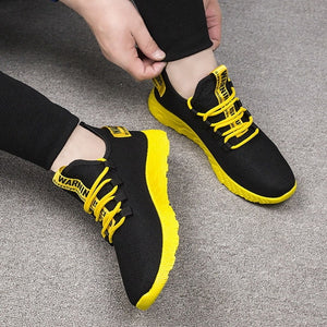 JODIMITTYMen Breathable Sneakers No-slip Men Vulcanize Shoes Male Air Mesh Lace Up Wear-resistant Casual Shoes Tenisb  Masculino