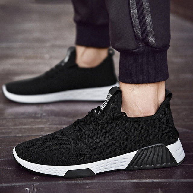 JODIMITTYMen Breathable Sneakers No-slip Men Vulcanize Shoes Male Air Mesh Lace Up Wear-resistant Casual Shoes Tenisb  Masculino