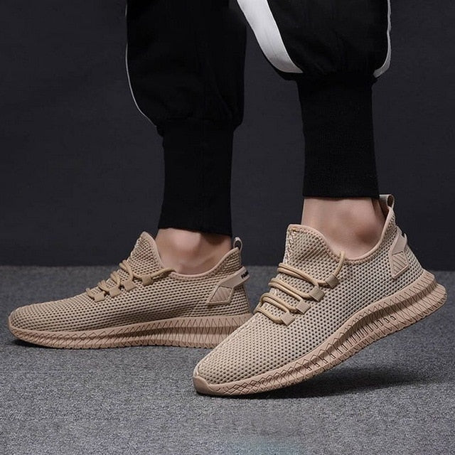 JODIMITTYMen Breathable Sneakers No-slip Men Vulcanize Shoes Male Air Mesh Lace Up Wear-resistant Casual Shoes Tenisb  Masculino