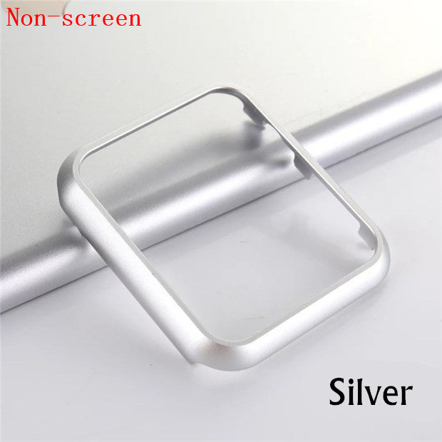 Glass+Frame matel case For Apple Watch 5 4 3 44mm 42mm iwatch band 40mm 38mm Metal bumper All-around screen protector frame