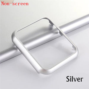 Glass+Frame matel case For Apple Watch 5 4 3 44mm 42mm iwatch band 40mm 38mm Metal bumper All-around screen protector frame
