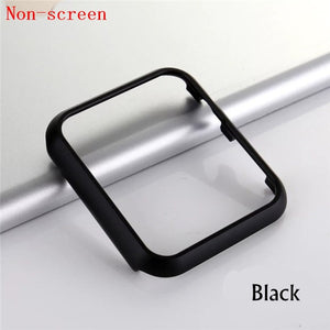 Glass+Frame matel case For Apple Watch 5 4 3 44mm 42mm iwatch band 40mm 38mm Metal bumper All-around screen protector frame