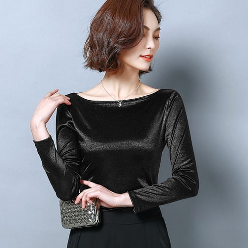 I41638 Fashion Free Size Solid Color Women Shirt