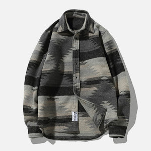 Plus Size 5XL Flannel Woolen Men's Shirt Blouses Panelled Long Sleeve Thicken Men Shirts 2020 Casual Male Streetwear Clothes