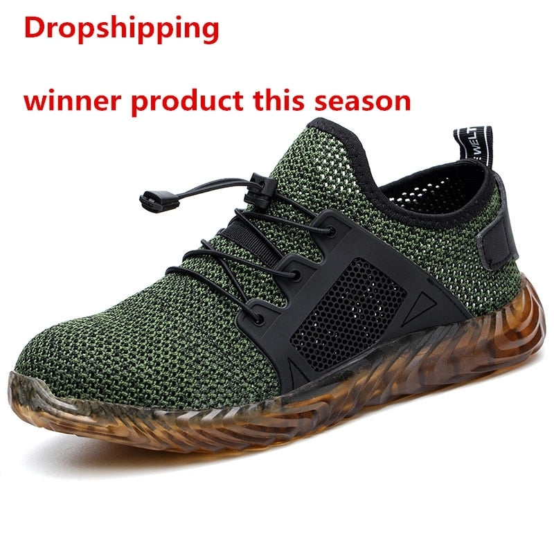 Dropshipping Indestructible Ryder Shoes Men And Women Steel Toe Air Safety Boots Puncture-Proof Work Sneakers Breathable Shoes