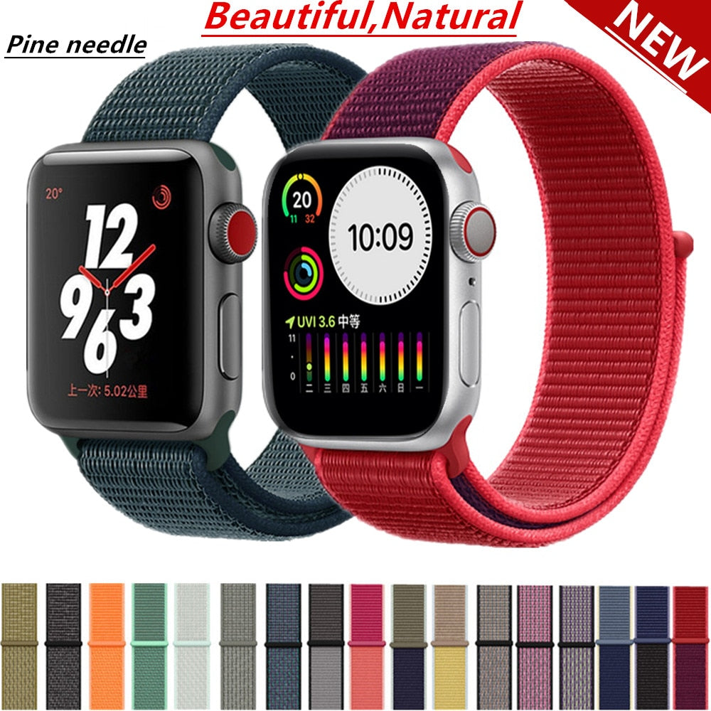 Strap For Apple Watch band sport loop apple watch 5 4 3 band 44mm 40mm iwatch 5 4 42mm  38mm correa Nylon bracelet pulseira nato