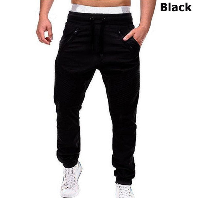 New Casual Solid Pants Full Length Cargo Pants Men Drawstring Joggers Sweatpants Plus Size 4XL Mid Waist Trousers Men Streetwear