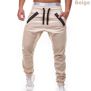 New Casual Solid Pants Full Length Cargo Pants Men Drawstring Joggers Sweatpants Plus Size 4XL Mid Waist Trousers Men Streetwear
