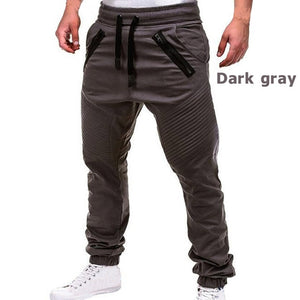 New Casual Solid Pants Full Length Cargo Pants Men Drawstring Joggers Sweatpants Plus Size 4XL Mid Waist Trousers Men Streetwear