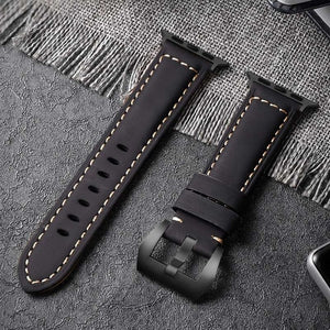 Carouse Handmade Crazy Cowhide Watchband For Apple Watch Band Series 5/4/3/2 42mm 38mm Leather Sports Strap for iWatch 44mm 40mm