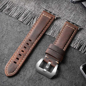 Carouse Handmade Crazy Cowhide Watchband For Apple Watch Band Series 5/4/3/2 42mm 38mm Leather Sports Strap for iWatch 44mm 40mm