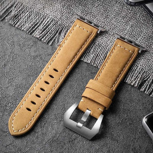 Carouse Handmade Crazy Cowhide Watchband For Apple Watch Band Series 5/4/3/2 42mm 38mm Leather Sports Strap for iWatch 44mm 40mm