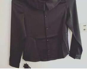 Black Shirt Female Long Sleeve Korean Edition Spring New Relaxed Loose Fitting Student Chiffon Shirt Office Lady Basic Shirt