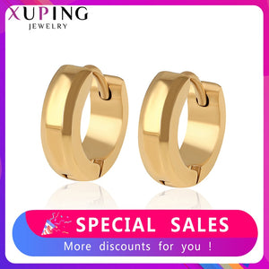 Xuping Fashion Hoop Earrings for Ladies Stainless Steel Jewelry Charms Simple Elegant Party Family Birthday Gifts S192-98291