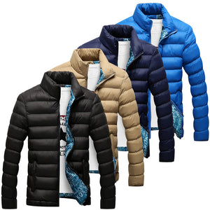 Winter Jacket Men 2020 New Cotton Padded Thick Jackets Parka Slim Fit Long Sleeve Quilted Outerwear Clothing Warm Coats