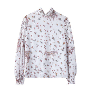 Metersbonwe Women Floral Printing Blouses 2019 New Fashion Loose Sweet Girls Student Official Blouse Shirt Casual Tops