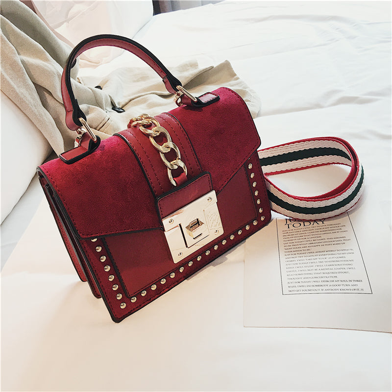 Luxury Handbags Women Bags Designer Rivet crossbody bags for women 2019 Fashion Small Messenger Shoulder bag ladies Hand Bag Red