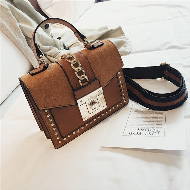 Luxury Handbags Women Bags Designer Rivet crossbody bags for women 2019 Fashion Small Messenger Shoulder bag ladies Hand Bag Red