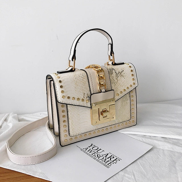Luxury Handbags Women Bags Designer Rivet crossbody bags for women 2019 Fashion Small Messenger Shoulder bag ladies Hand Bag Red