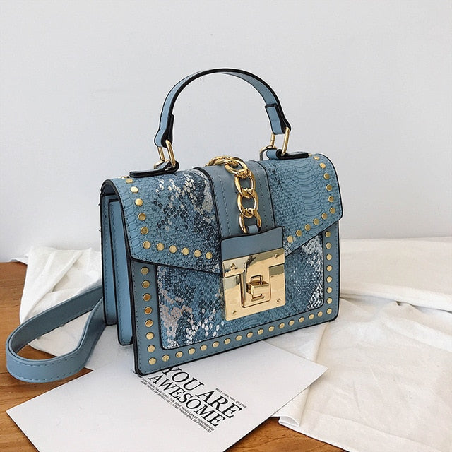 Luxury Handbags Women Bags Designer Rivet crossbody bags for women 2019 Fashion Small Messenger Shoulder bag ladies Hand Bag Red