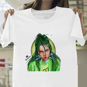 Billie Eilish T Shirt Harajuku  Fans White Cotton Men Camiseta Mujer Hot Selling Man Aesthetic Top Tee Plus Size Streetwear Cool